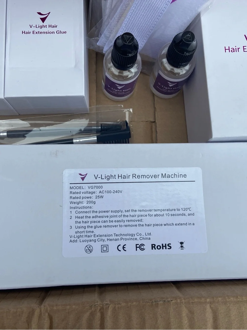 V Light Hair Extension Kit for 100% Human Hair with clear Glue Set V LIGHT Hair